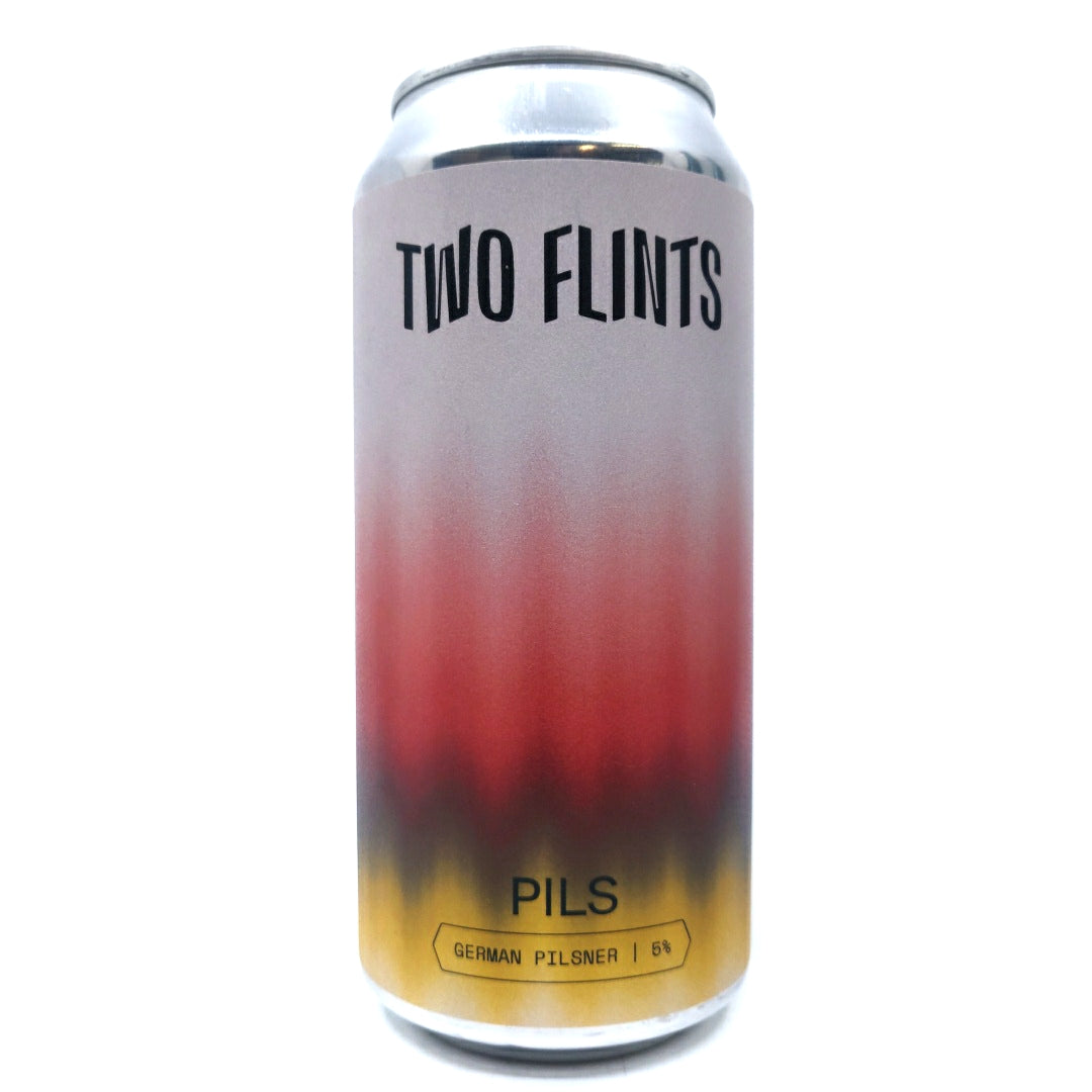 Two Flints Pils 5% (440ml can)-Hop Burns & Black