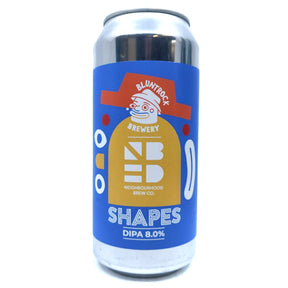 Bluntrock x Neighbourhood Brew Co Shapes Double IPA 8% (440ml can)-Hop Burns & Black