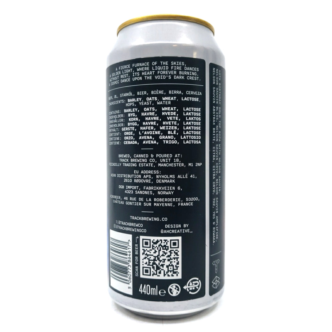 Track x Range Brewing Solara Gold Top Double IPA 8.4% (440ml can)-Hop Burns & Black