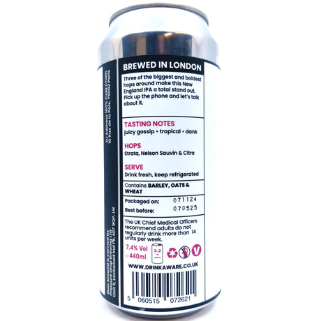 Pressure Drop Let's Talk About It New England IPA 7.4% (440ml can)-Hop Burns & Black