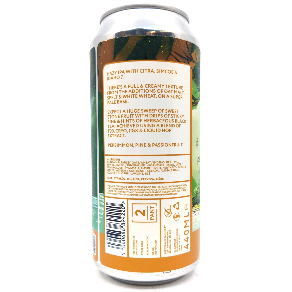 Left Handed Giant Golden Antlers IPA 6.5% (440ml can)-Hop Burns & Black