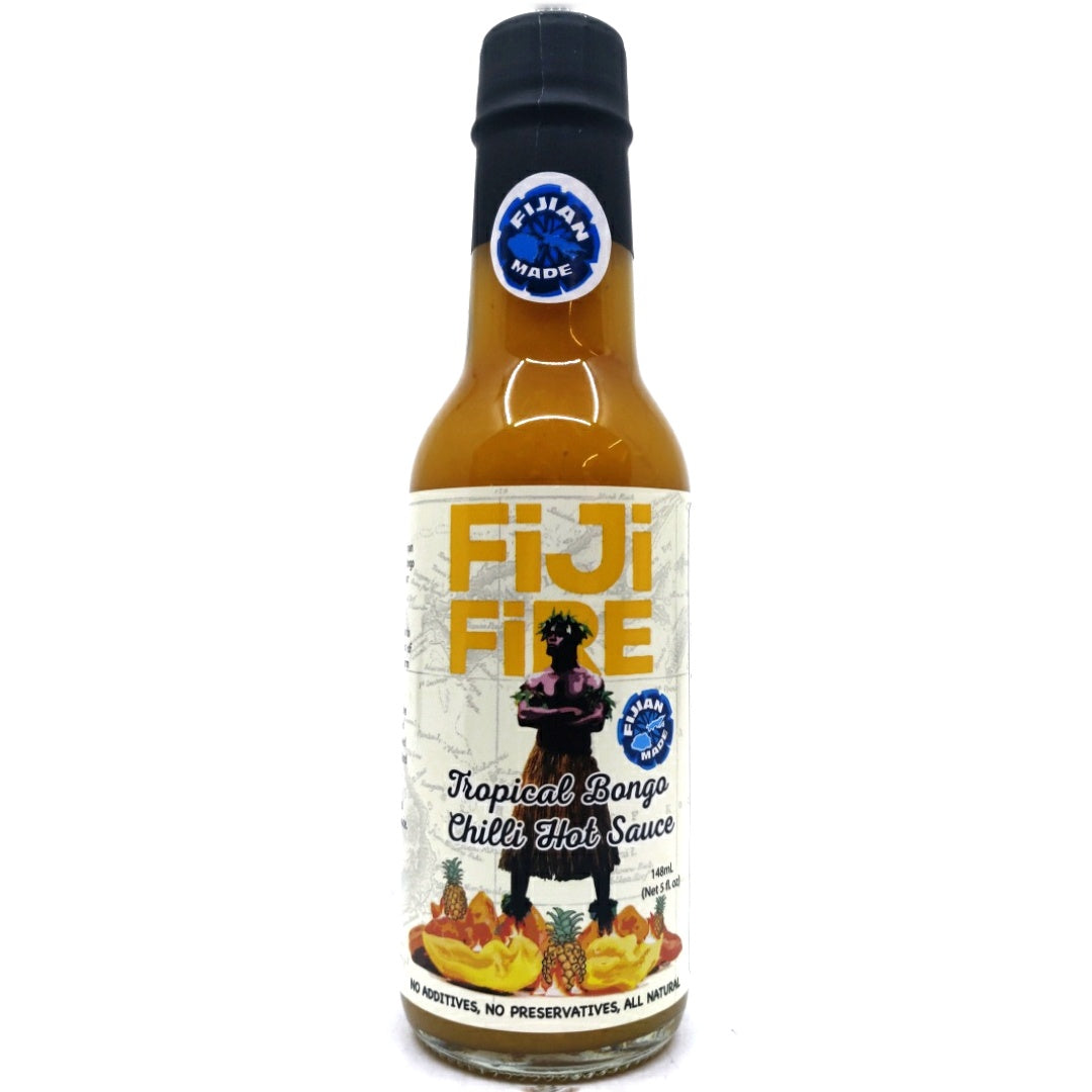 Fiji Fire Tropical Bongo Chilli Hot Sauce (148ml)-Hop Burns & Black