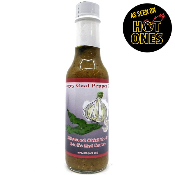 Angry Goat Blistered Shishito & Garlic Hot Sauce (148g)-Hop Burns & Black