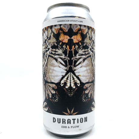 Duration Ebb & Flow American Stout 4.8% (440ml can)-Hop Burns & Black