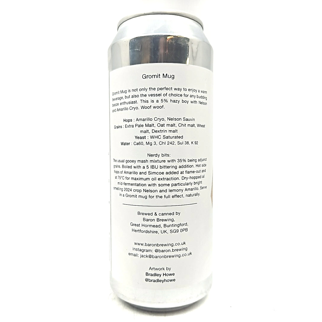 Baron Brewing Gromit Mug Pale Ale 5% (500ml can)-Hop Burns & Black