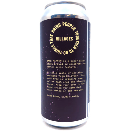 Villages Dark Matter Stout 4% (440ml can)-Hop Burns & Black