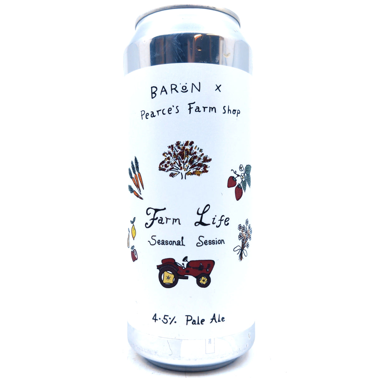 Baron Brewing Farm Life Pale Ale 4.5% (500ml can)-Hop Burns & Black