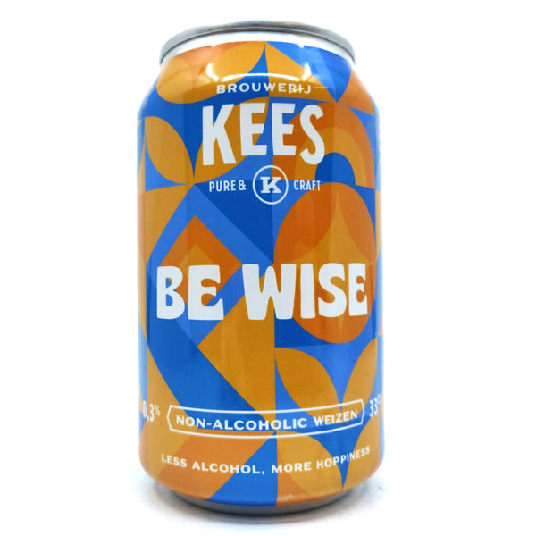 Kees Be Wise Non-Alcoholic Weizen 0.3% (330ml can)-Hop Burns & Black