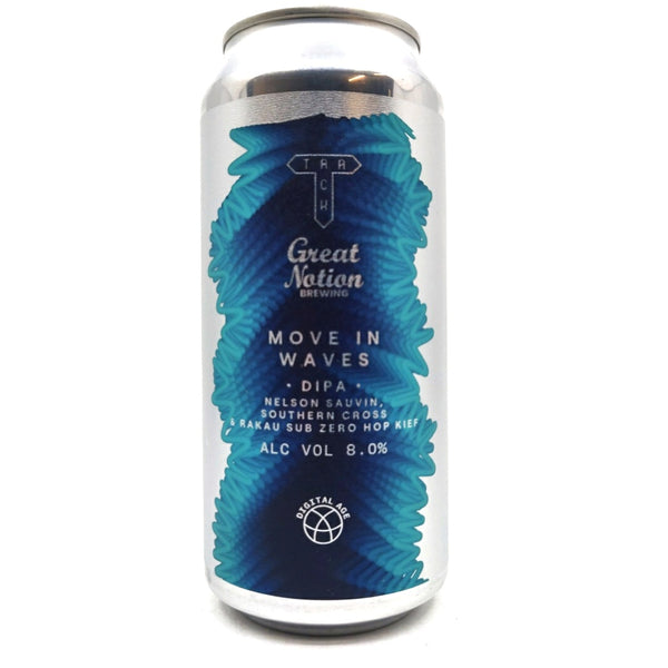 Track x Great Notion Move In Waves Double IPA 8% (440ml can)-Hop Burns & Black