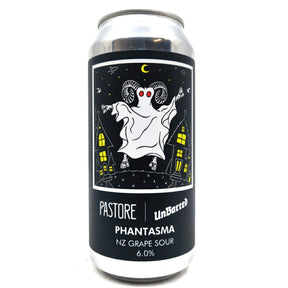 Pastore x Unbarred Phantasma NZ Grape Sour 6% (440ml can)-Hop Burns & Black