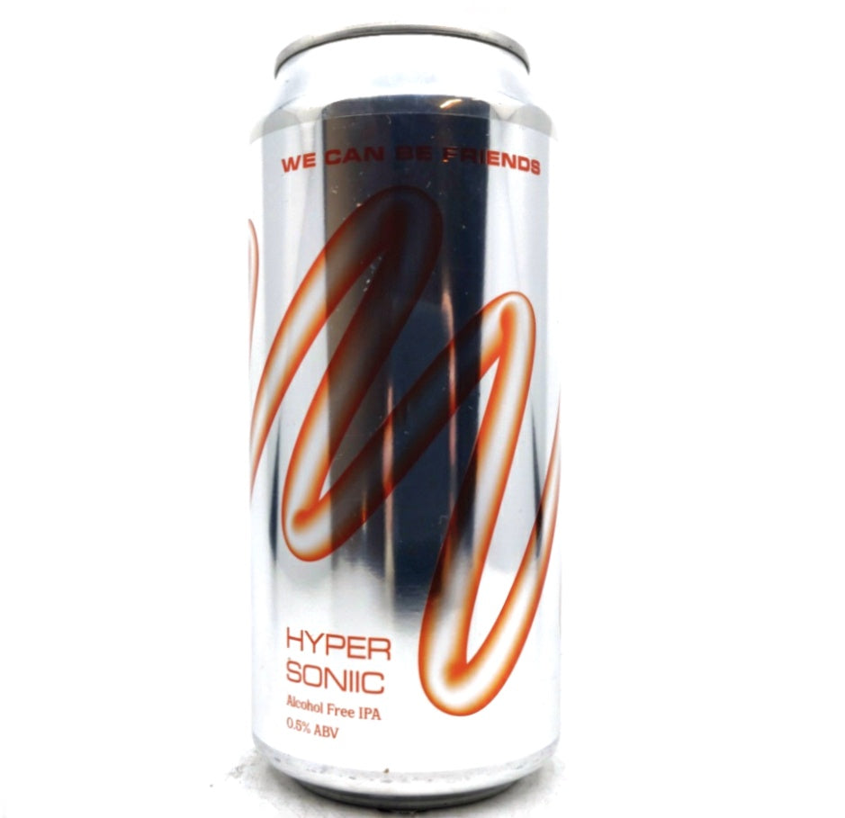 We Can Be Friends Hyper Soniic IPA 0.5% (440ml can)-Hop Burns & Black