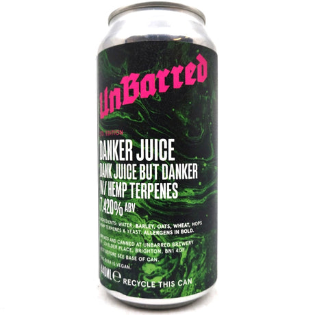 Unbarred Danker Juice IPA 7.420% (440ml can)-Hop Burns & Black