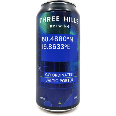 Three Hills Coordinates Baltic Porter 6.8% (440ml can)-Hop Burns & Black