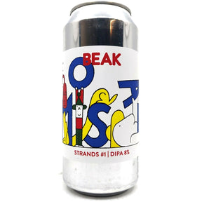 Beak Brewery Strands 1 Double IPA 8% (440ml can)-Hop Burns & Black
