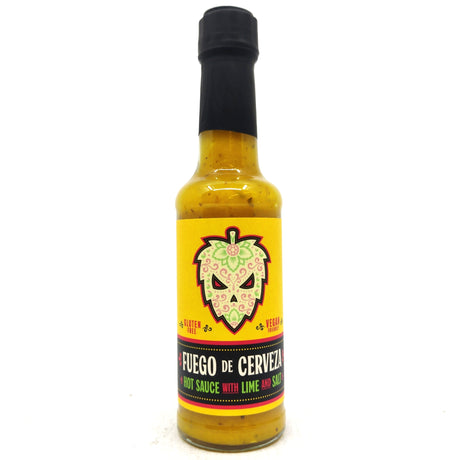 Singularity Sauce Co x Fierce Beer Fuego de Cervesa Hot Sauce (148ml)-Hop Burns & Black