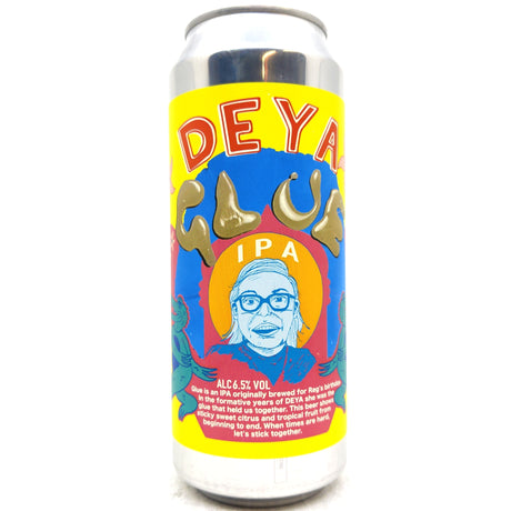 DEYA Glue IPA 6.5% (500ml can)-Hop Burns & Black