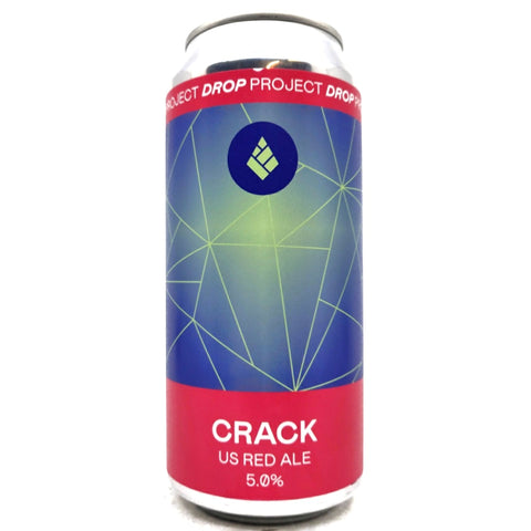 Drop Project Crack US Red Ale 5% (440ml can)-Hop Burns & Black