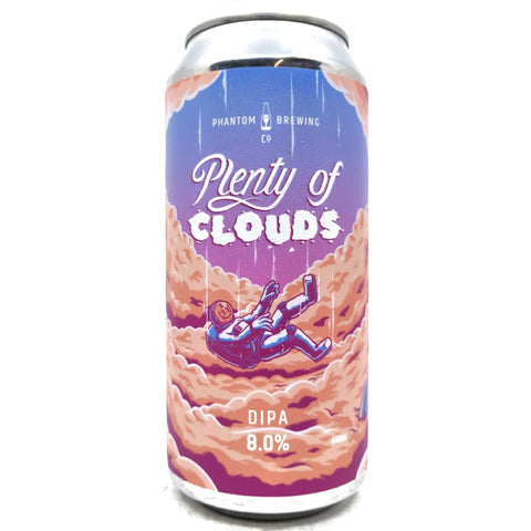Phantom Brewing Co Plenty of Clouds Double IPA 8% (440ml can)-Hop Burns & Black