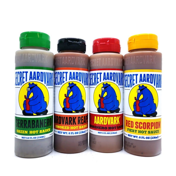 Secret Aardvark Hot Sauce Combo (4 x 236ml)-Hop Burns & Black