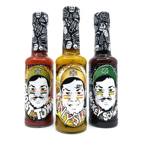 Tubby Tom's Hot Sauce Trio (3 x 150g)-Hop Burns & Black