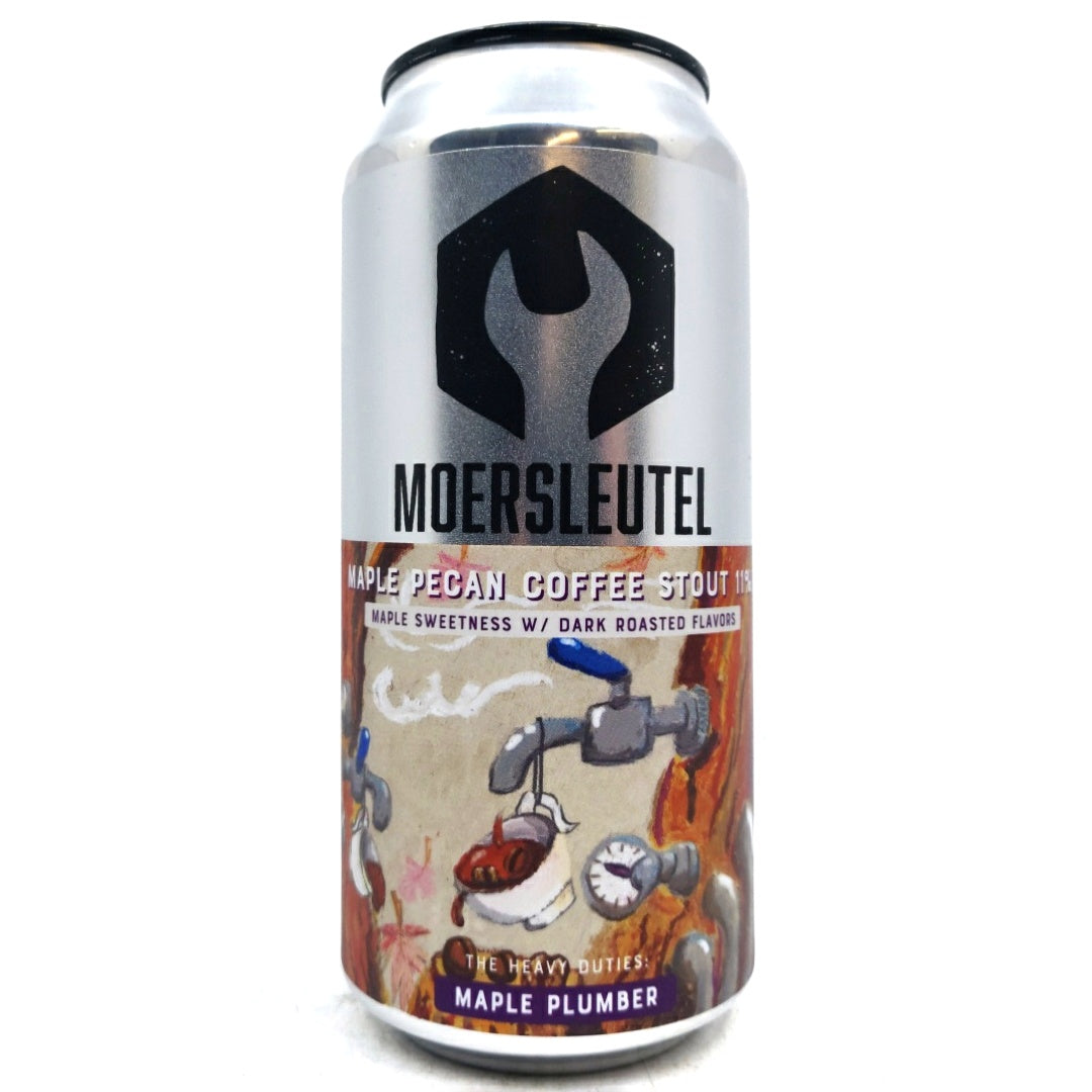Moersleutel x Nerd Maple Plumber Maple Pecan Coffee Imperial Stout 11% (440ml can)-Hop Burns & Black