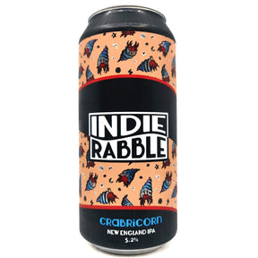 Indie Rabble Crabricorn New England IPA 5.5% (440ml can)-Hop Burns & Black