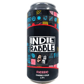 Indie Rabble Pierre Cherry Sour 5.6% (440ml can)-Hop Burns & Black