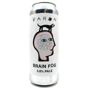 Baron Brewing Brain Fog Pale Ale 3.8% (500ml can)-Hop Burns & Black