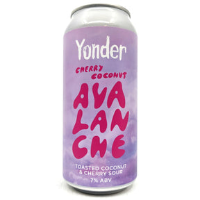 Yonder Cherry & Coconut Avalanche Pastry Sour 7.5% (440ml can)-Hop Burns & Black
