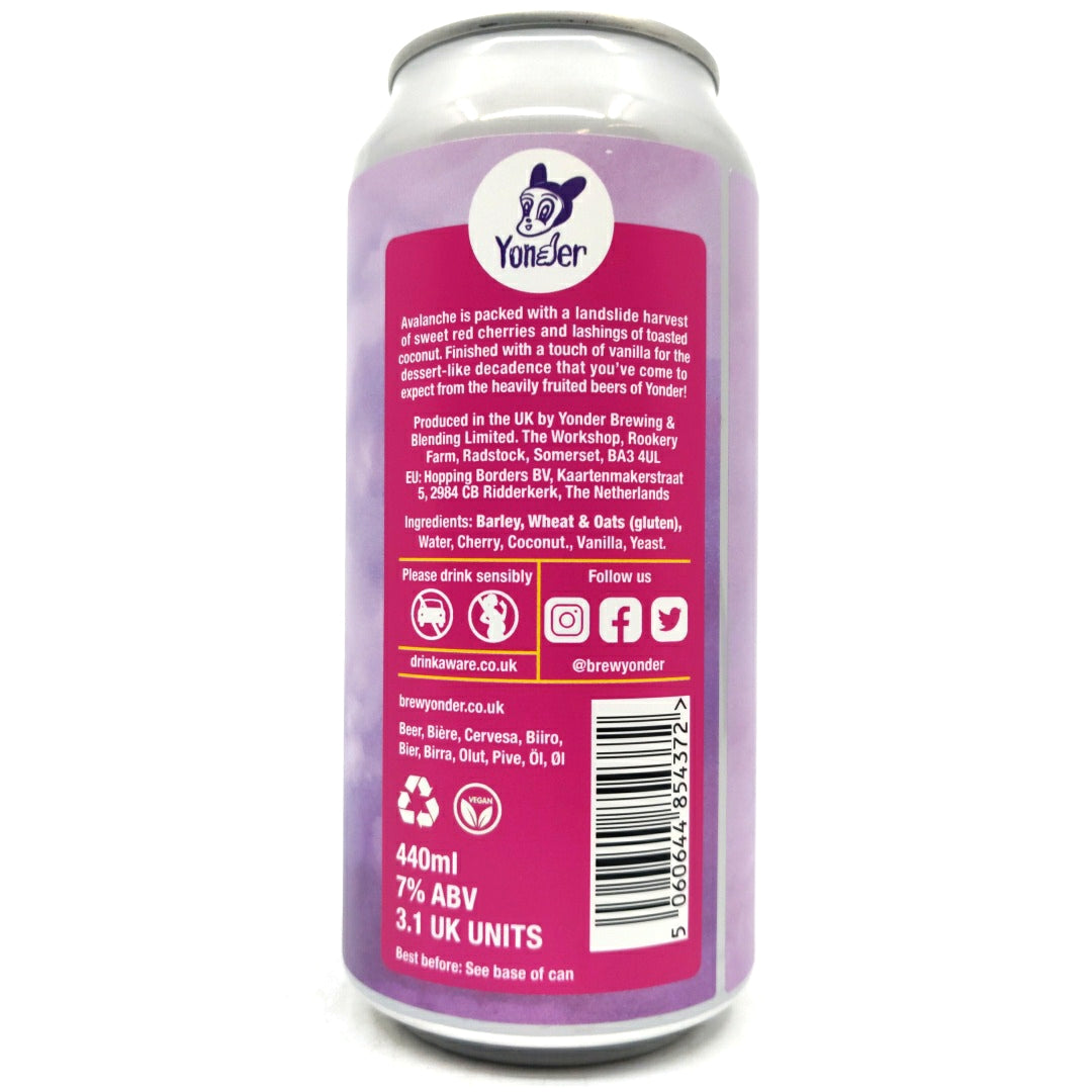 Yonder Cherry & Coconut Avalanche Pastry Sour 7.5% (440ml can)-Hop Burns & Black