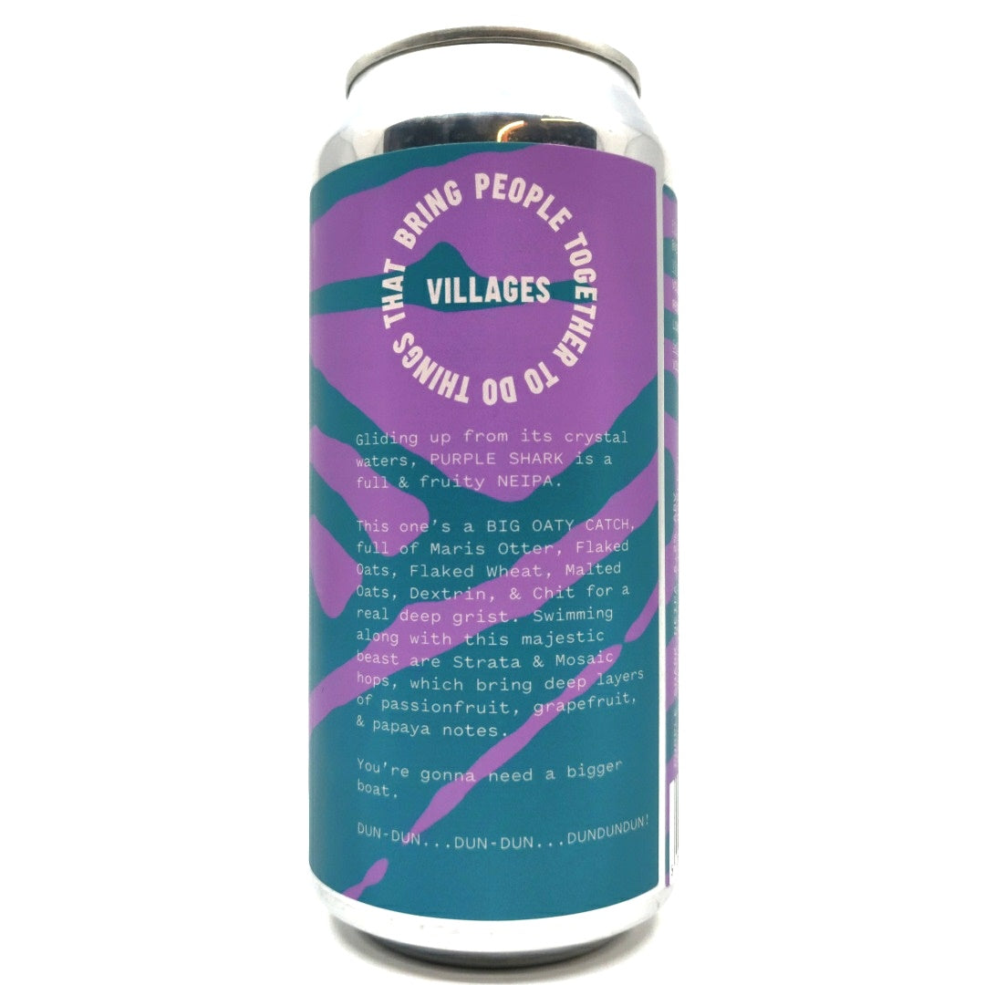 Villages Purple Shark New England IPA 6.2% (440ml can)-Hop Burns & Black