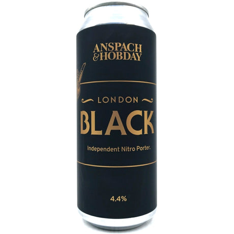 Anspach & Hobday London Black Porter 4.4% (470ml can)-Hop Burns & Black