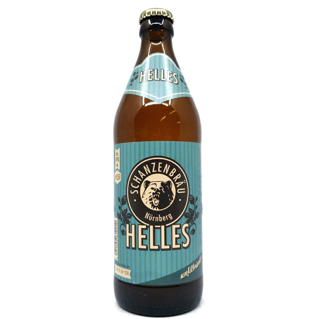 Schanzenbrau Helles 4.9% (500ml)-Hop Burns & Black