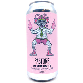 Pastore Raspberry Te Iced Tea Sour 5% (440ml can)-Hop Burns & Black