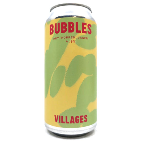 Villages Bubbles Dry-Hopped Lager 4.5% (440ml can)-Hop Burns & Black