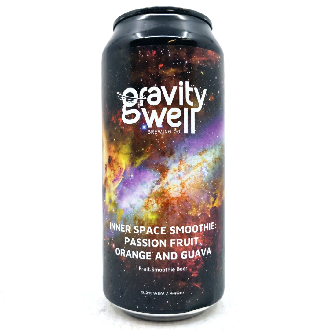Gravity Well Inner Space Smoothie: Passion Fruit, Orange & Guava Sour 5.2% (440ml can)-Hop Burns & Black