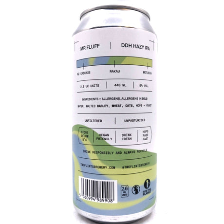 Hop Burns & Black x Two Flints Mr Fluff DDH Hazy IPA 6% (440ml can)-Hop Burns & Black