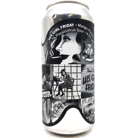 Sureshot His Girl Friday Mango, Peach & Passion Fruit Sour 4.5% (440ml can)-Hop Burns & Black
