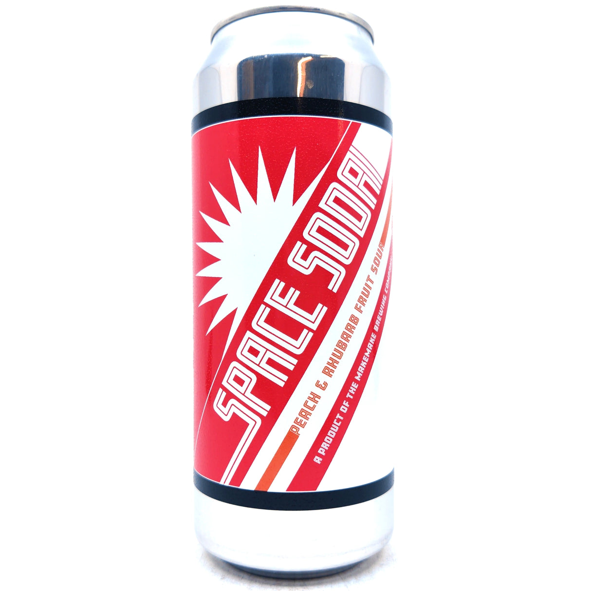 Makemake Space Soda Peach & Rhubarb Fruit Sour 5% (500ml can)-Hop Burns & Black
