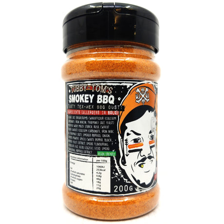 Tubby Tom's Smokey BBQ Tasty Tex Mex BBQ Dust (200g)-Hop Burns & Black