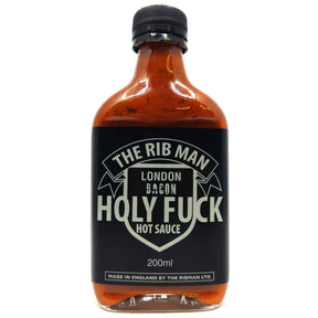 The Rib Man Bacon Holy F*ck Hot Sauce (200ml)-Hop Burns & Black