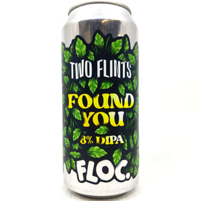 Floc x Two Flints Found You Double IPA 8% (440ml can)-Hop Burns & Black