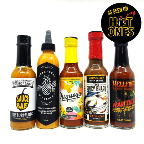 Hot Ones Mini Mix pack (5 sauces)-Hop Burns & Black