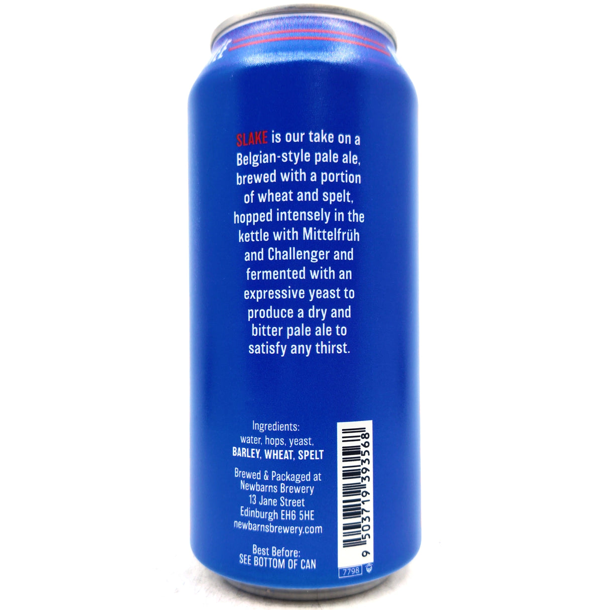 Newbarns Slake Belgian Pale Ale 5% (440ml can)-Hop Burns & Black