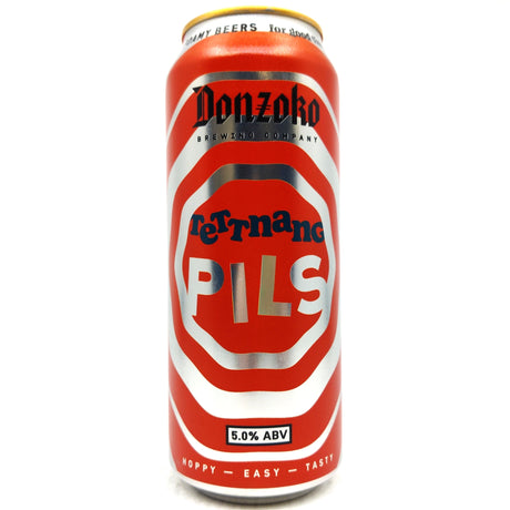 Donzoko Tettnang Pils 5% (500ml can)-Hop Burns & Black
