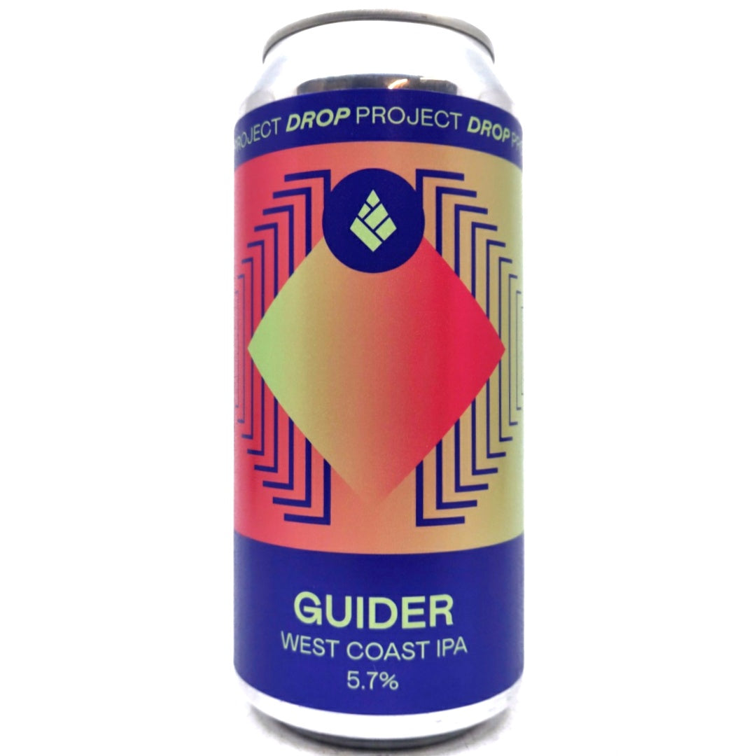 Drop Project Guider West Coast IPA 5.7% (440ml can)-Hop Burns & Black