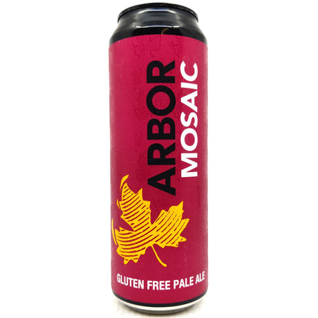 Arbor Mosaic Gluten Free Single Hop Pale Ale 4% (568ml can)-Hop Burns & Black