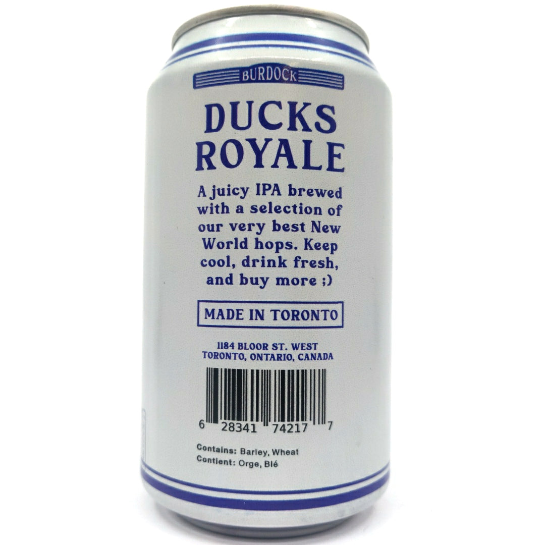 Burdock Ducks Royale IPA 7% (355ml can)-Hop Burns & Black