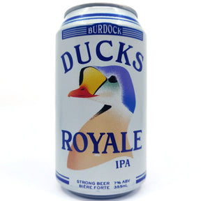 Burdock Ducks Royale IPA 7% (355ml can)-Hop Burns & Black