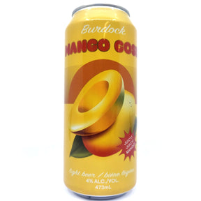 Burdock Mango Gose 4% (473ml can)-Hop Burns & Black